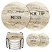 LIFVER 8 Pieces Funny Coasters for Drinks Absorbent with Holder, Housewarming Gifts for Home Decor, Living Room Decor, Christmas Gift for Friends, Holiday Party, Marble Style Coaster Set