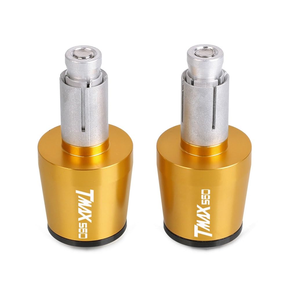 SCUUBE Tappo Manubrio per Yam&ha TMAX 560 TMAX560 2020 2021 2022 2023 7/8 "22 Millimetri Maniglia Bar Ends Moto Manopole End cap Anti Vibrazione (Colore : Oro)
