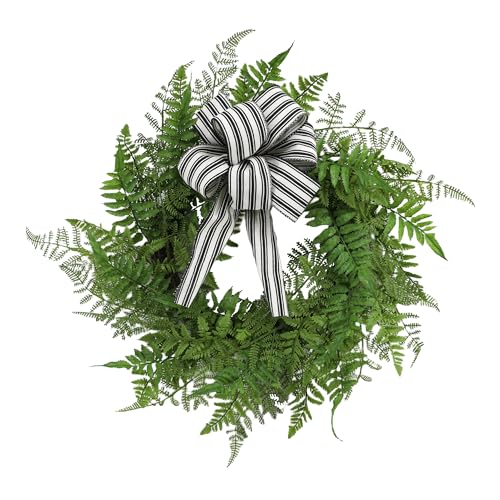 Collective Home 001 Artificial Wreath, 23 Inch Artificial Wreath For Front Door, Spring Green Leaf For Window Wedding, Home Porch Patio Garden Decor cover