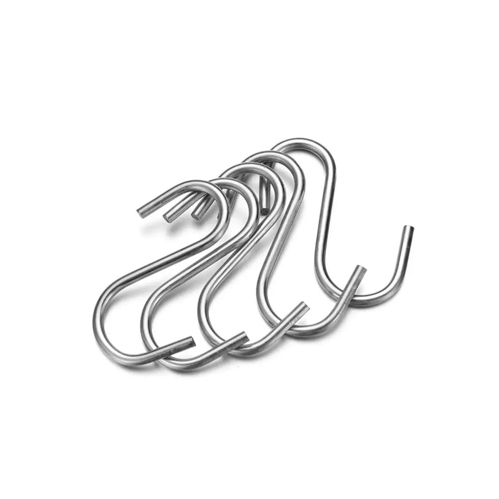 Pexlor 4.3Cm(5Pcs) 5Pcs Stainless Steel S Shaped Hook Clasps, Storage Rack Hanger Organizer(4.3Cm(5Pcs))