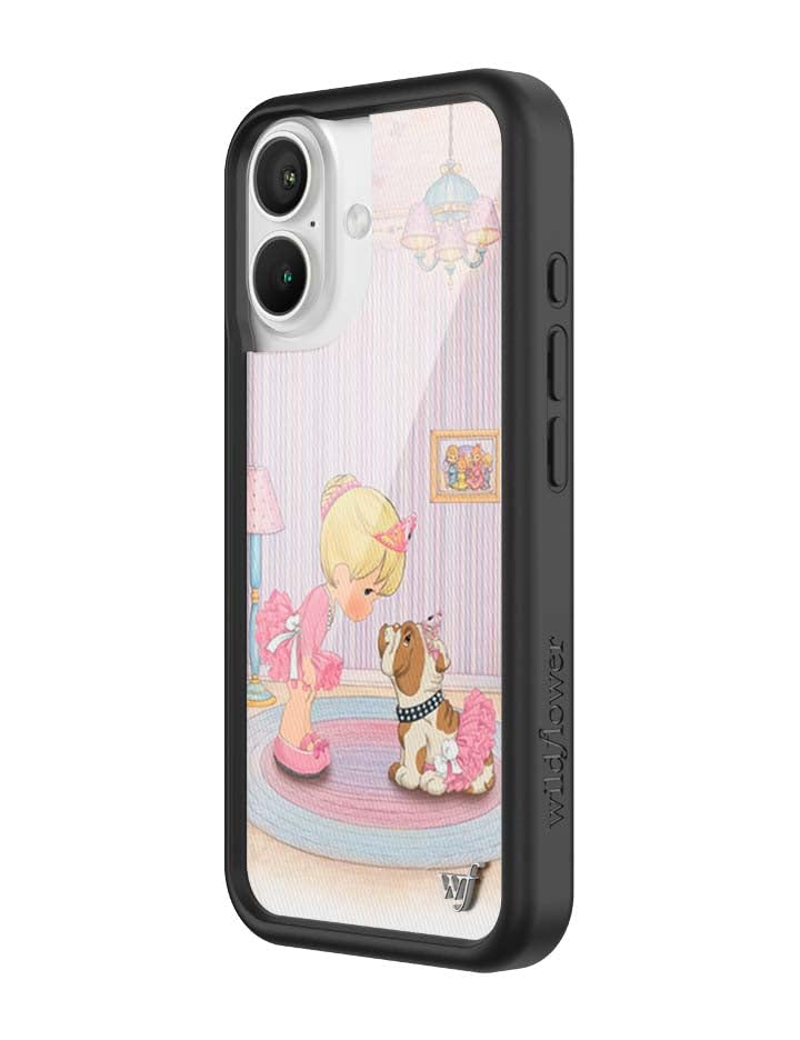 Image of Wildflower Cases - Compatible with iPhone 16 | Protective Black Bumper, 6.5ft Drop Test Certified, Women Owned Small Business | Precious Moments - Ballerina Bulldog