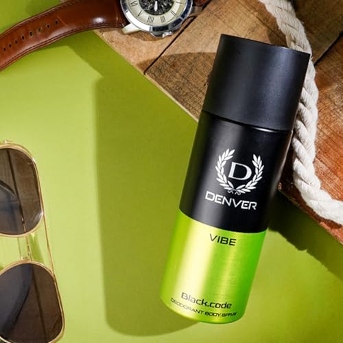 Image of Denver Black.Code Vibe Deodorant For Men -150 ML | Long Lasting Deodorant