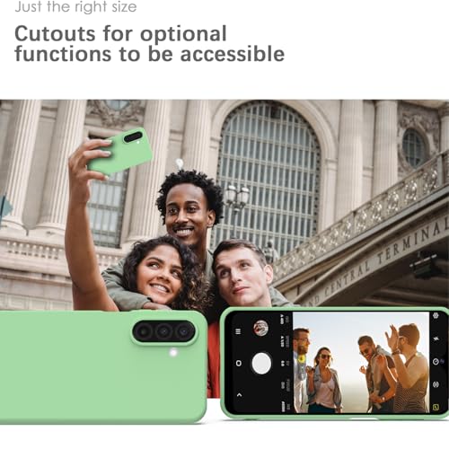 Image of YATWIN Silicone Case for Samsung Galaxy A17 4g /5g, Soft-Touch, Shockproof, DustProof, Antiskid Phone Cover for Samsung Galaxy A17 4g /5g - Mint Green