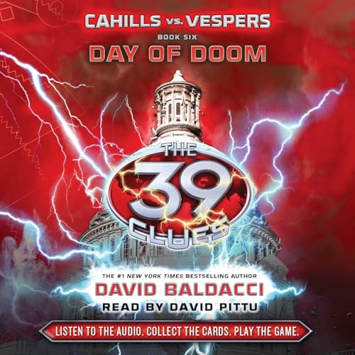 Diseño de la portada del título Day of Doom (The 39 Clues: Cahills vs. Vespers, Book 6)