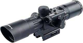 Beileshi 3.5-10x40 Red Illuminated Tactical Rifle Scope with Red Laser Combo compatible with Picatinny and Dovetail Rail - Beileshi