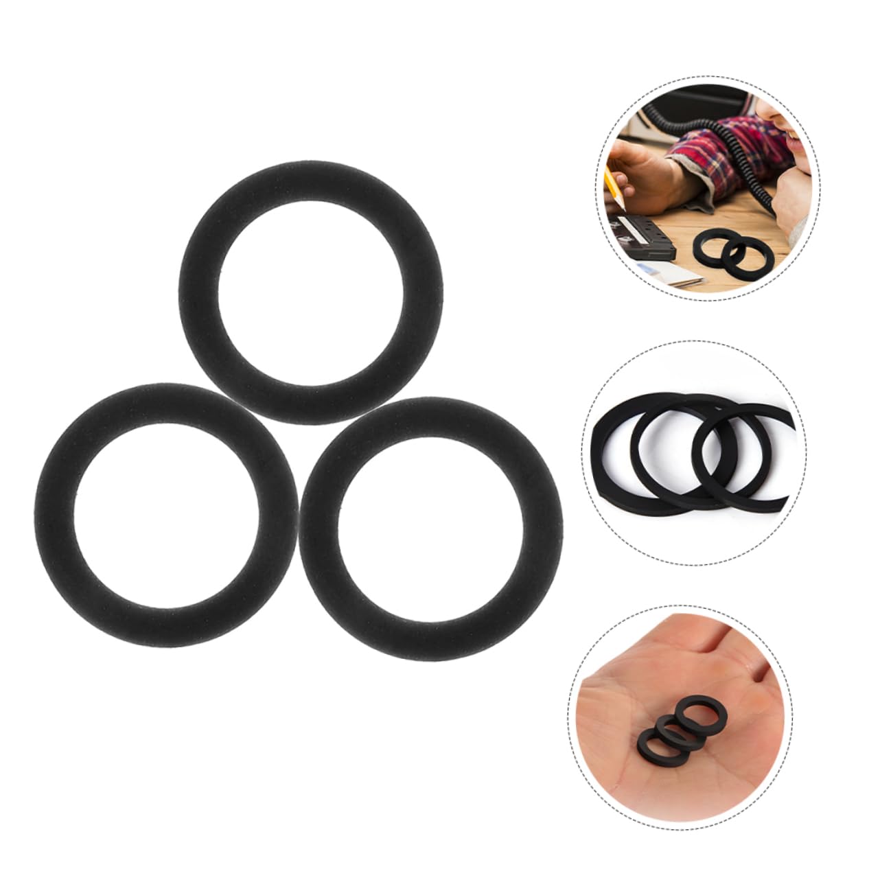 BRIGHTFUFU Tape Recorder Rubber Ring Cassette Tape Player Belt Idler Pulley Belt Repeater Supply Pulley Wheel