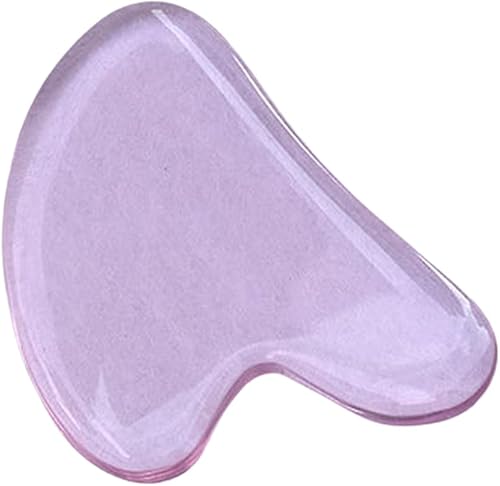 Guasha Tool - Rodillo de masaje con forma de corazón para aliviar la tensión de la cara transparente, cuidado de la piel Guasha Stone para mujeres y