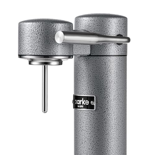 Image of Aarke Carbonator 3 - Premium Sparkling Water Maker, Hammertone Grey | Stainless Steel, Cordless Soda Maker for Home, Carbonated Water Machine, BPA-free PET Bottle Included