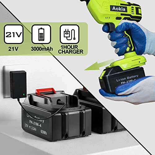 Aokia 0-3000Spm Cordless Reciprocating Saw And 3/8 Power Cordless Drill Set #TOP5