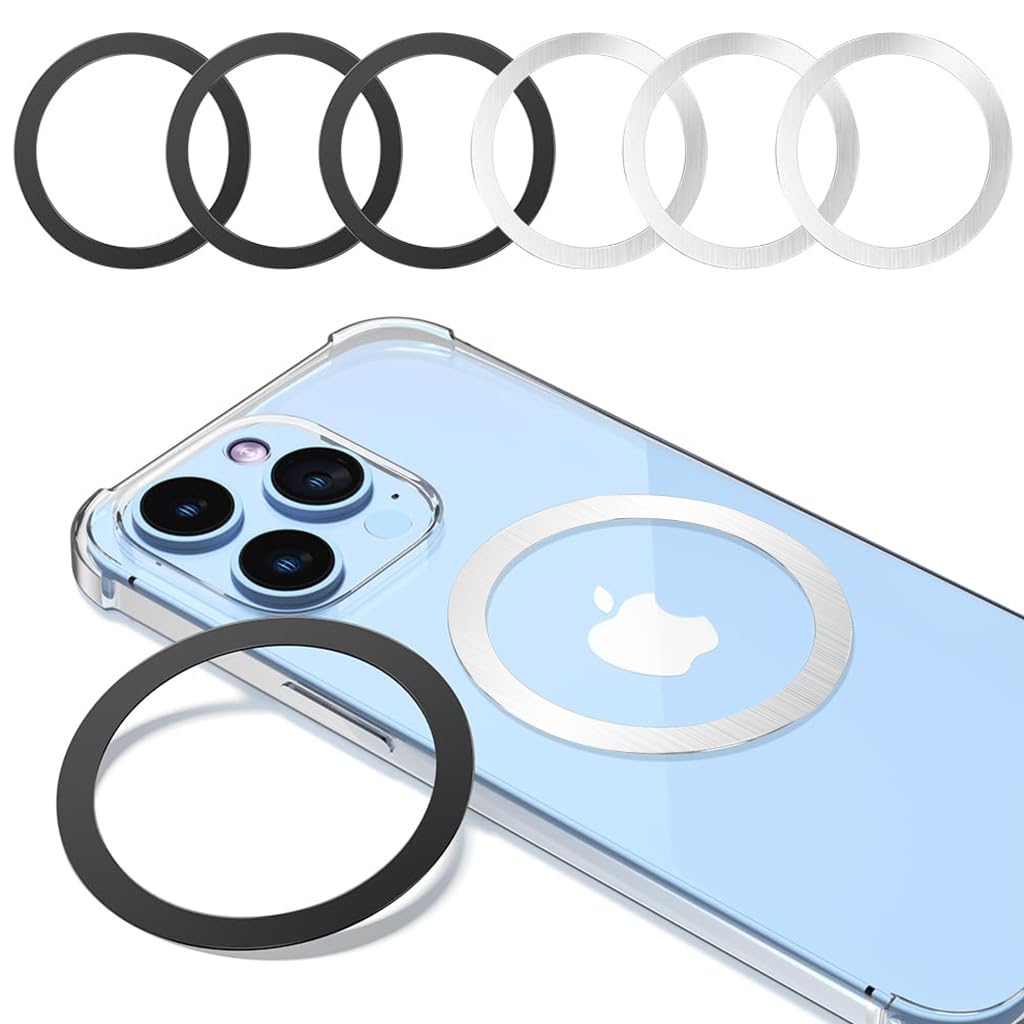 ZORBES® 6PCS Universal for MagSafe Ring Adapter for Android, Magnetic Adapter Ring Compatible with MagSafe Accessories & Wireless Chargers, Adhesive Mag-Safe Sticker Magnetic Kit for Android & Apple-image-19