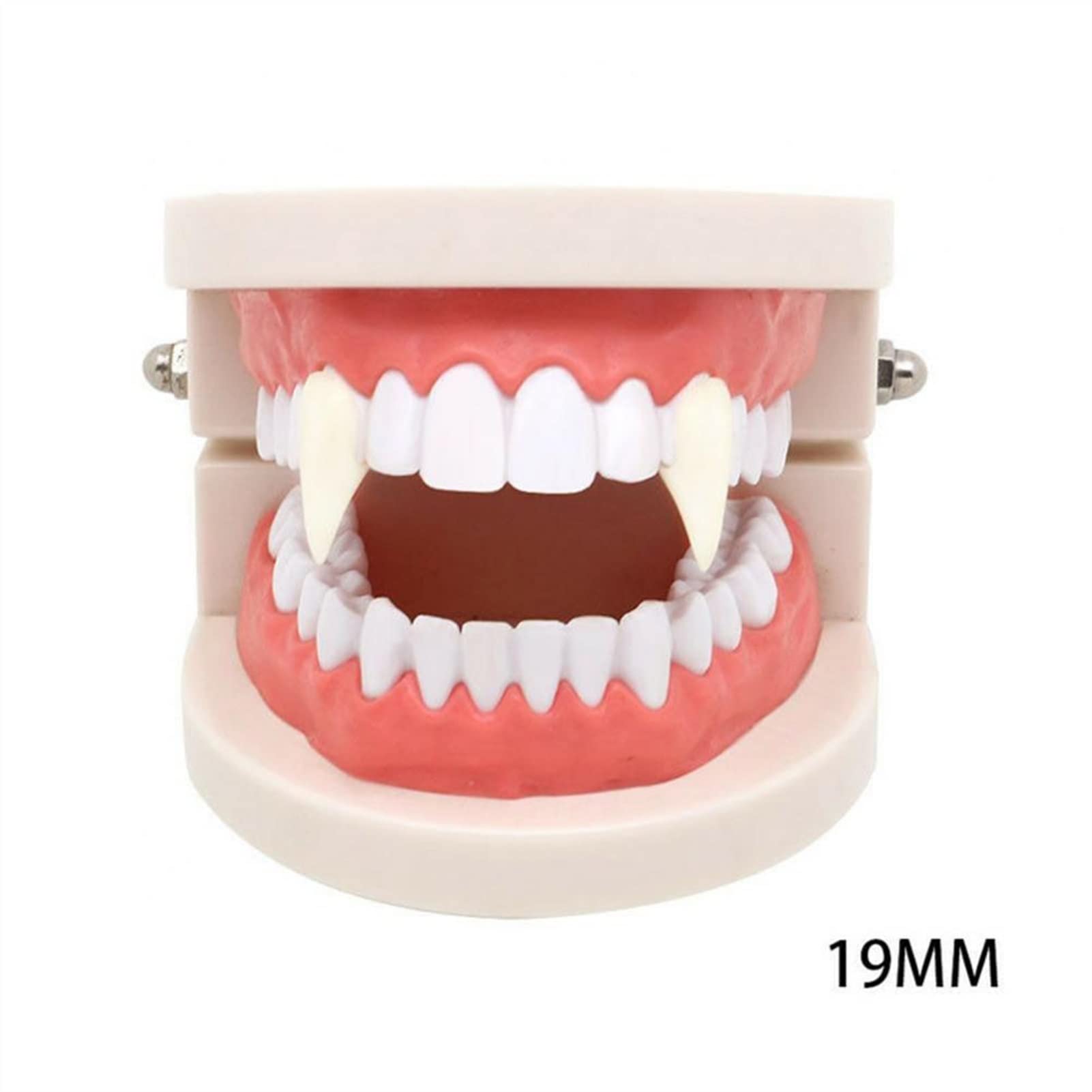 Set De 3 Pares De Dientes De Vampiro Tallas 13, 15 Y 17 Mm, Con Pegamento, Para Halloween, Fiestas Y Cosplay, Resina No Tóxica
