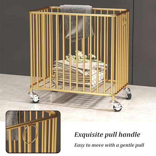 Panier à linge en métal avec roues : la solution parfaite pour libérer de la place chez vous