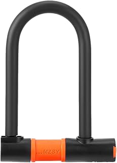 U Lock for Bicycle, Alloy Steel Mountain Bike Anti Theft U Lock, Advanced Theft Proof Disc Type Lock Cylinder Cycling U Lock for Road Bikes Folding Bikes and Mountain Bikes