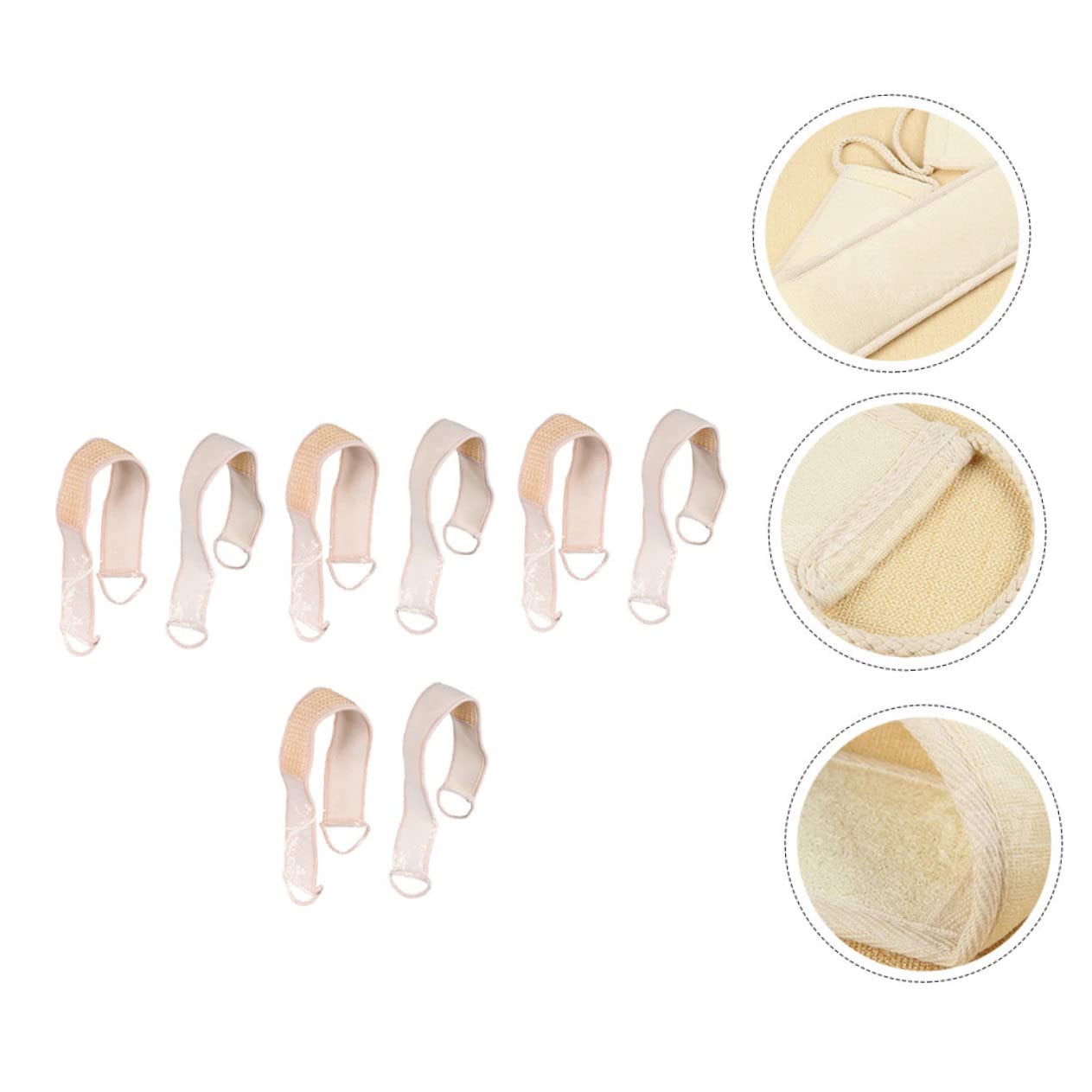 10 Piezas Toalla de Baño de Sisal para Masaje de Espalda Toalla para Estirar la Espalda para Ducharse y Artículos de Baño Prácticas y Duraderas