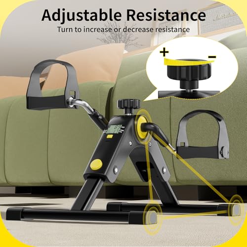 Image of MOMODA Under Desk Bike Pedal Exerciser with LCD Display Portable Mini Exercise Bike for Arm and Leg
