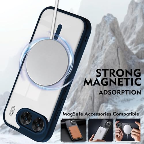 Image of V-TAN Back Cover for OnePlus Nord 4 5G | TPU | Transparent Crystal Clear Magnetic Case Compatible with OnePlus Nord 4 | Camera Protective Shockproof Mobile Cover Design (Blue)