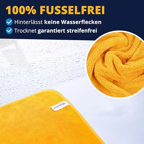 LICARGO® Auto Trockentuch XXL 90x60cm - super saugstark, schonend weich & fusselfrei - extra großes Mikrofasertuch Tuch zum Trocknen, Auto Handtuch - Premium Trockentuch groß 90x60cm