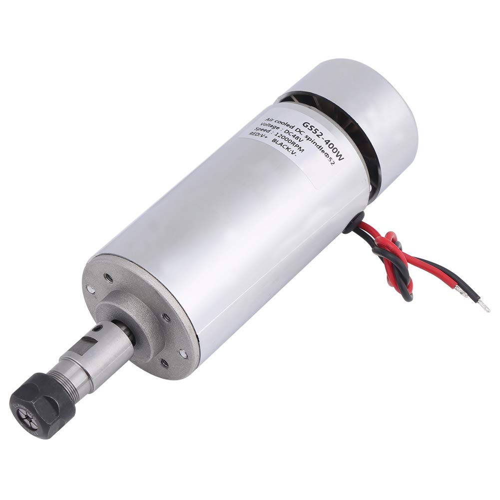 DC48V 400W ER11 Moteur de Broche de Haute Vitesse Brosse Air Refroidi Broche Moteur de Broche 12000r