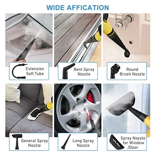 Ailgely Handheld Steam Cleaner 1200W Portable High Temperature Pressurized Steam Cleaning Machine With 10Pcs Accessory For Kitchen Sofa Bathroom Car Window #TOP1