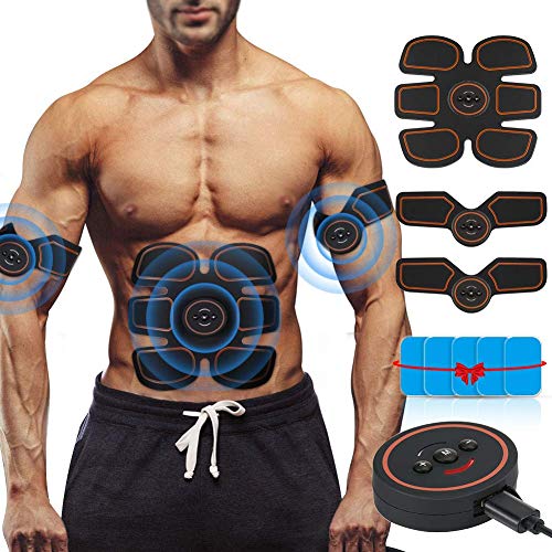 ROKOO Abs Stimulator Ultimate Muscle Toner with 10 Extra Gel Pads, EMS Abdominal