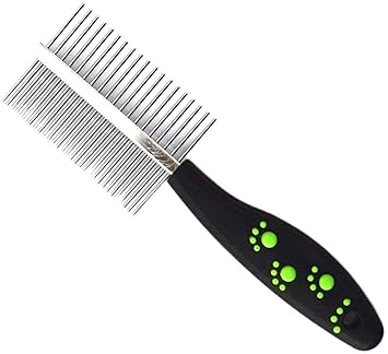 Pet Stainless Steel Shedding Comb, Pet Grooming Brush, Dog & Cat Hair Brush Basic Comb for Dog, Cat, Rabbit, Hamster