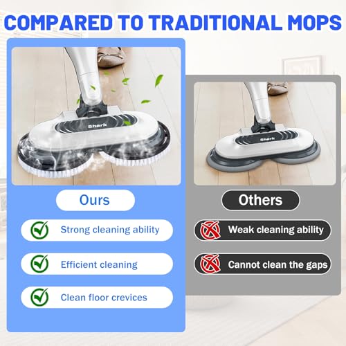 Image of Upgraded Steam Mop Pads for Shark S7000 Series - Replacement Brush Heads with Scrubbing Bristles | Deep Cleans Hardwood, Tile, Laminate Floors | Compatible with S8201 /S8001 /S7201 Models-2 Pack