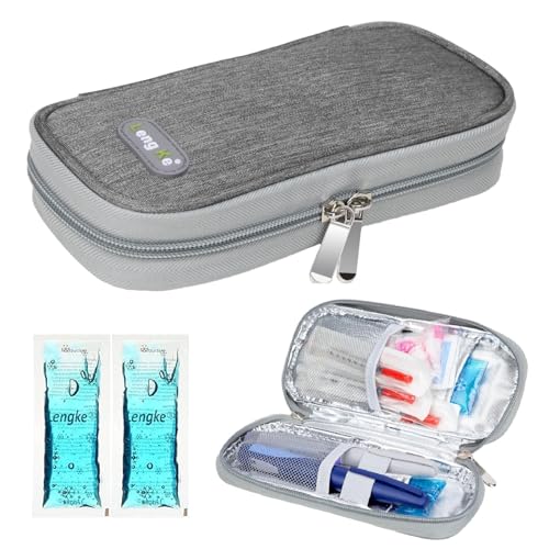 Image of YOUSHARES Insulin Cooler Travel Case, Diabetic Travel Case TSA Approved with 2 Ice Packs for GLP-1, for Ozempic, for Insulin Pens and Insulin Vials for Daily & Travel