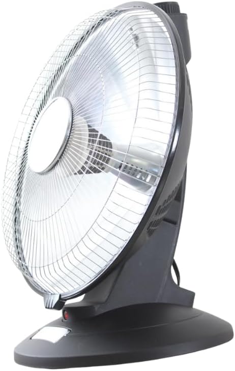 Filmcraft Radiant Heat Dish Heater – 1000W Electric Stage Heater, Portable Parabolic Design, Tip-Over Safety Alert, Quiet Directional Heat for Studio & Crew