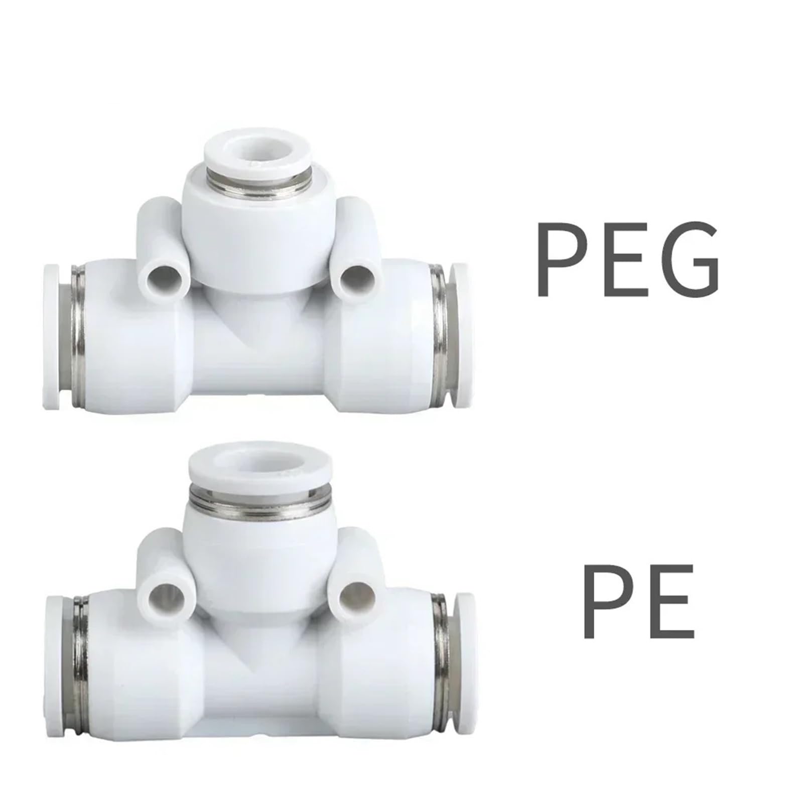 4 mm 6 mm 8 mm pneumatyczne szybkozłączki pneumatyczne złącze wtykowe złącze węża trójnik równe redukujące złącza rurowe 10 mm 12 mm 5 szt. (PEG8-4-8)