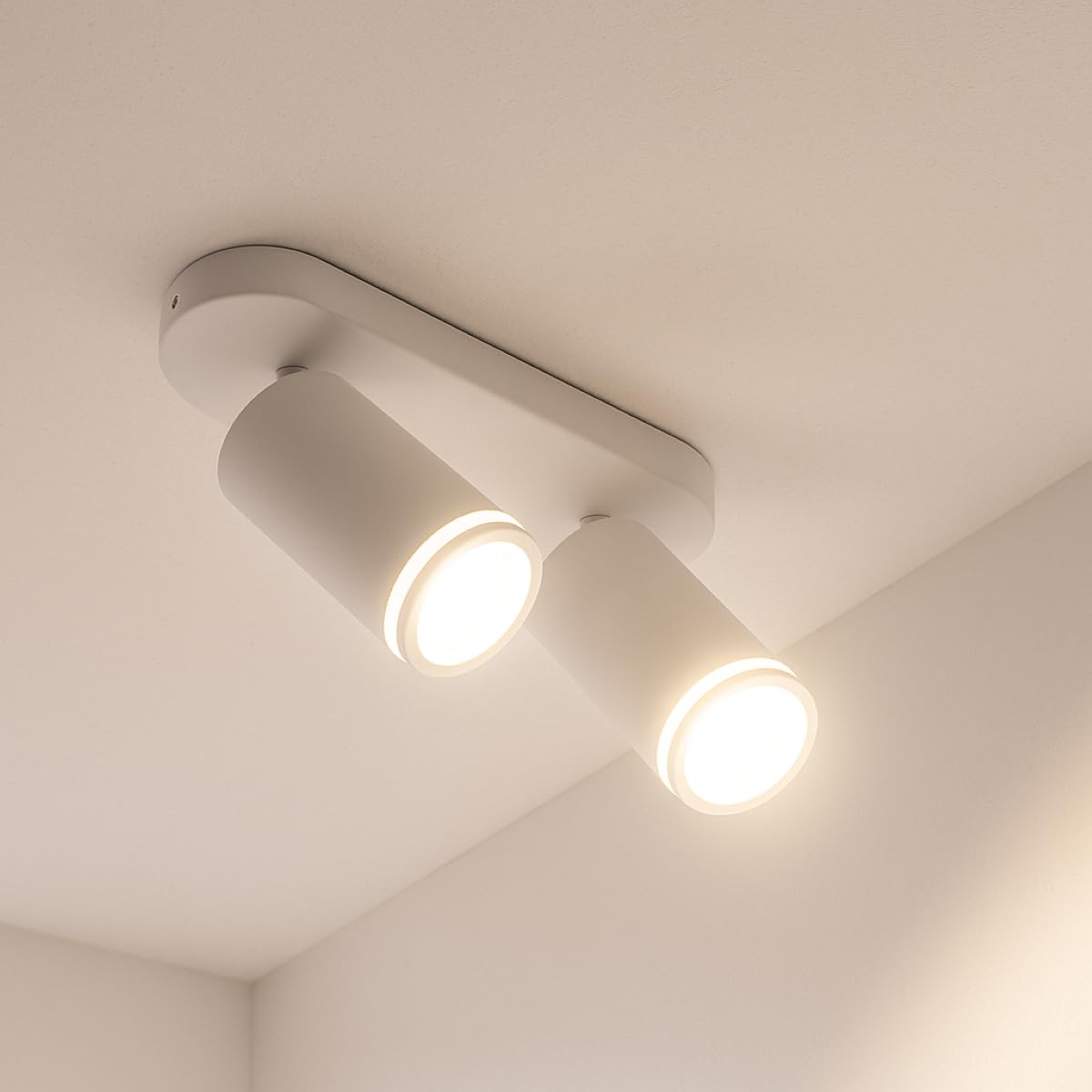 CGC Lighting Solis Double GU10 Ceiling Spotlight White Adjustable