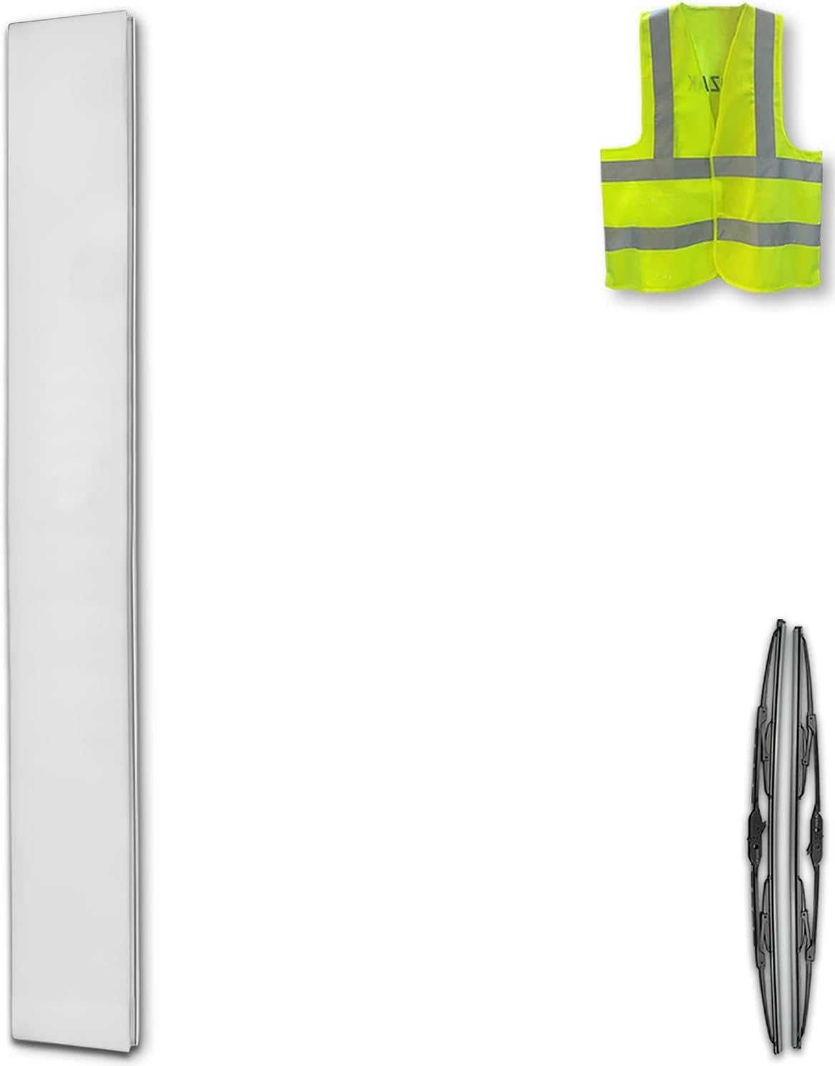 KOZAK Bottom Cab Cabin Wing Narrow Version Fairing for Left Driver Side, Compatible with Freightliner Cascadia 2008-2017, Includes Logo, 2X 22 Windshield Wipers, License Plate Frame, and Vest