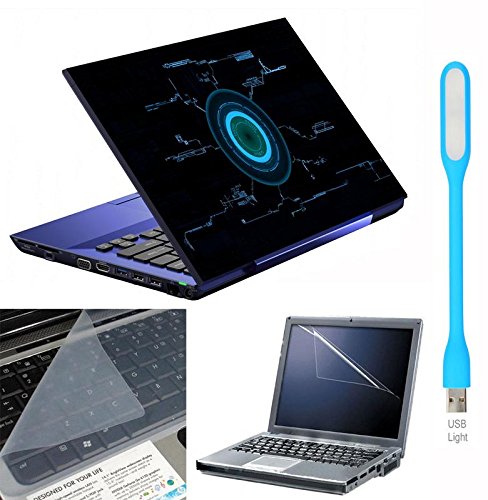Ramiya- 4in1 Laptop Accessories Combo Kit > Laptop Skin Stickers 14 inch, with Laptop Screen Protector, KeyGuard and USB Light (B078JT3FXJ) Amazon Price History, Amazon Price Tracker