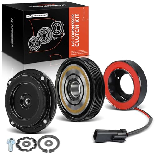 A-Premium Air Conditioner AC Compressor Clutch Kit Compatible with Dodge Ram 1500 2004-2007 3.7L 4.7L, Ram 2500 2004-2007 4.7L, Dakota 2004-2007 3.7L 4.7L & Mitsubishi Raider 2006-2009