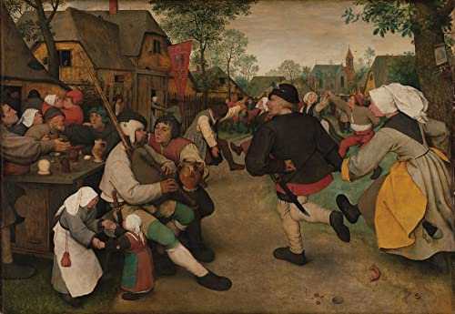 Cuadro de lienzo la danza campesina de Pieter Brueghel el Viejo 60x90cm