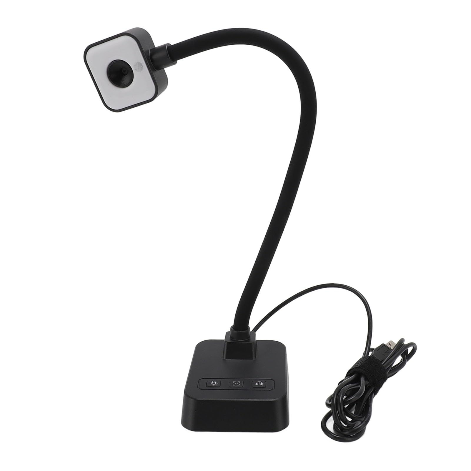 13MP USB Document Camera for Teachers, Auto Focus LED Webcam Built in Microphone, Left and Right Mirroring, 3 Levels of Fill Light USB Camera for Video Conferencing, Webcasting