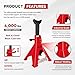 VONLX Car Jack Stands 3 Ton Adjustable Auto Floor Jackstands with Double Locking and Large Foot Base for Lifting SUVS, Heavy Duty Carbon Steel 6,000 lb Capacity 2 Pack