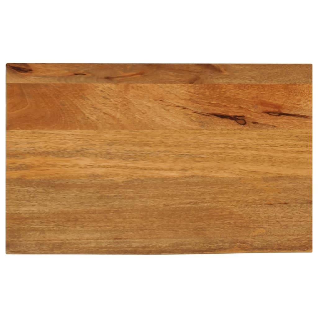 Tischplatte mit Baumkante 50x20x2,5 cm Massivholz Mango für Esstisch Arbeitsplatz Küche Wohnzimmer DIY BAU Möbel Zubehör