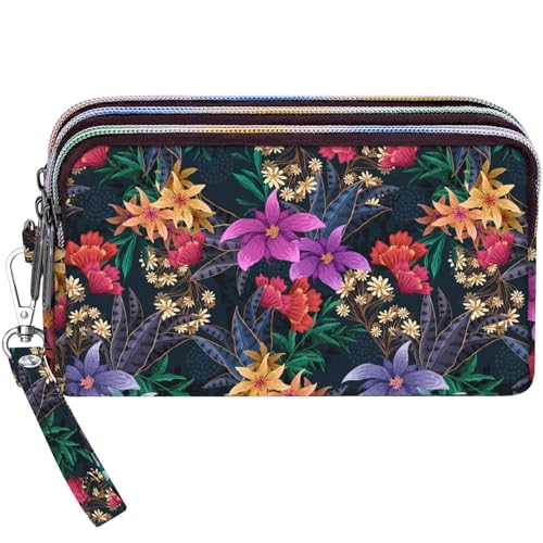 Image of BIAOTIE Large Capacity Wristlet Wallet - Women Printed Nylon Waterproof Handbag Clutch Purse