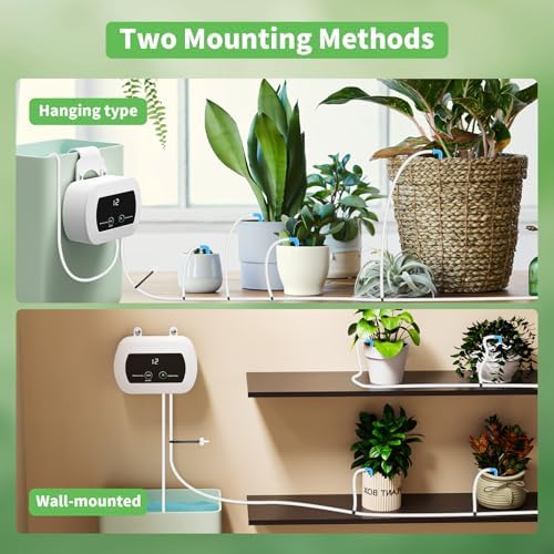 Bild 5 - Forever Speed Bewässerungssystem Automatische Bewässerung für 10 Topfpflanzen, 300 Bewässerungsmodi Bewässerungssystem Indoor Wiederaufladbar mit 10M Schlauch Pflanzen Bewässerung für Indoor, Balkon
