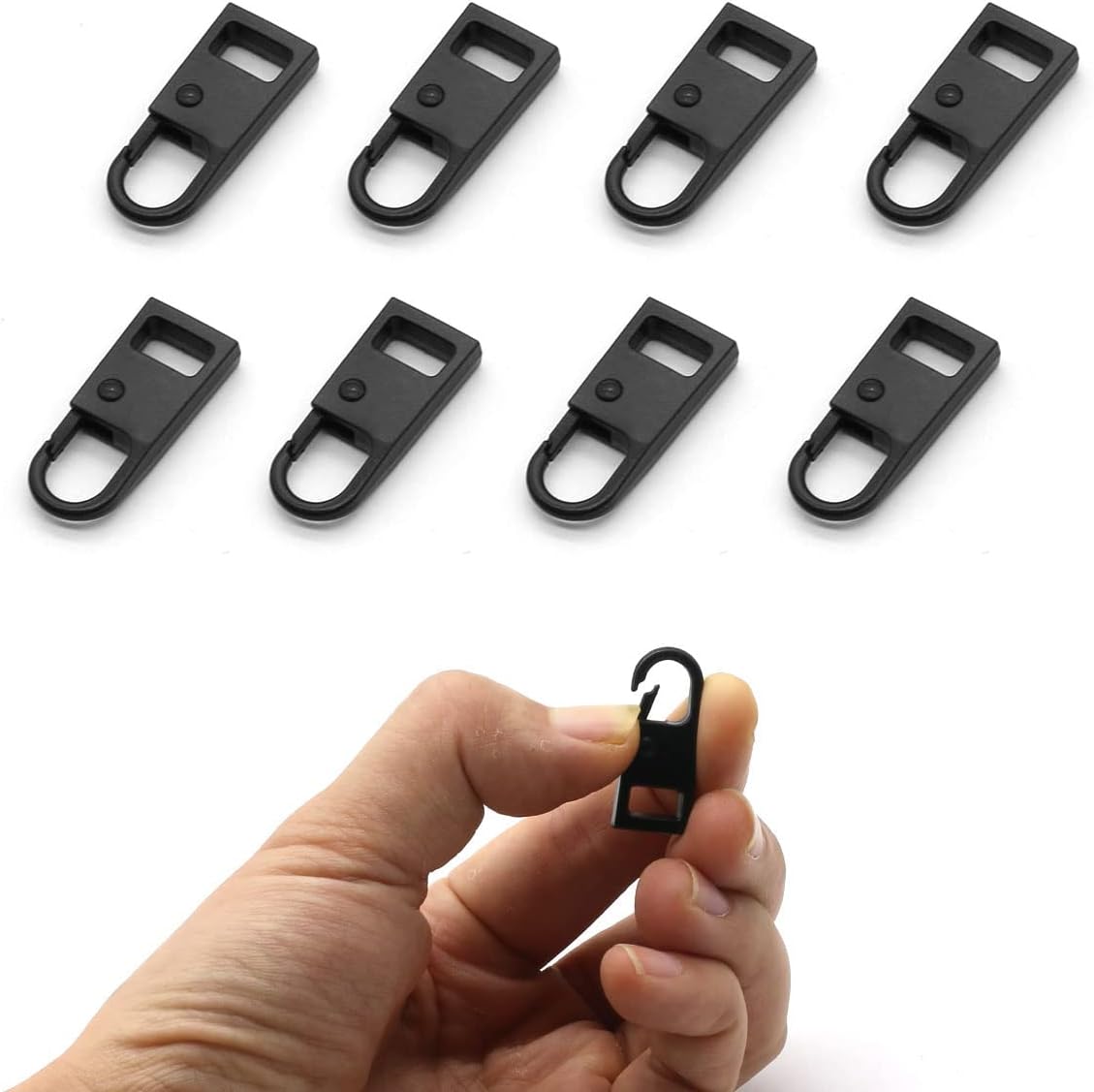 Zipper Pull Tab Replacement Metal Zipper Handle Mend Fixer for Suitcases Luggage Jacket Backpacks Coat Boots