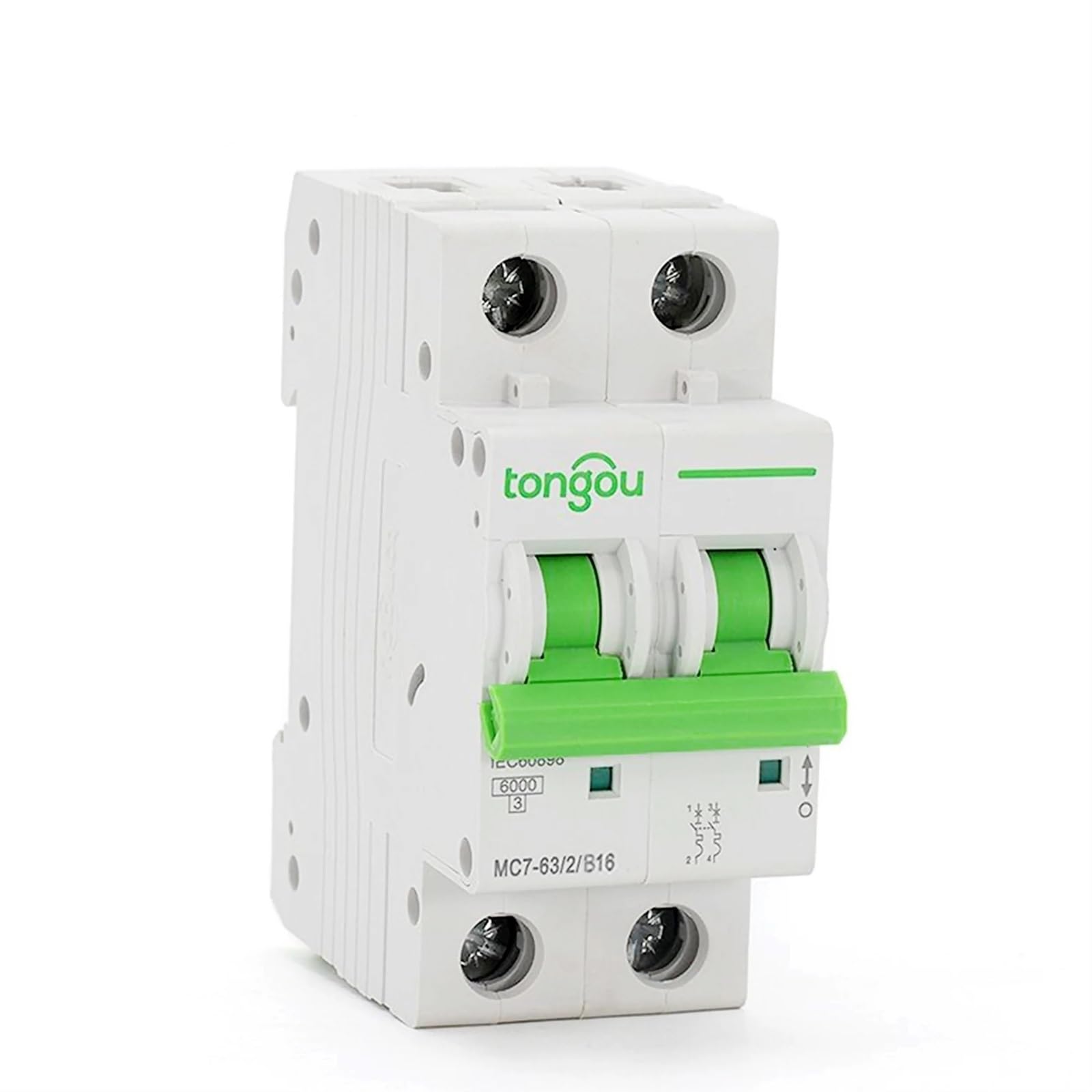 Disjoncteur miniature Courbe B 63A TOMC7-63 pour stopper les surcharges sur tableau triphasé