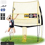 PodiuMax Volleyball Training Equipment, 11x8FT Adjustable 6.5–8 ft, Volleyball Practice Net for Serve...