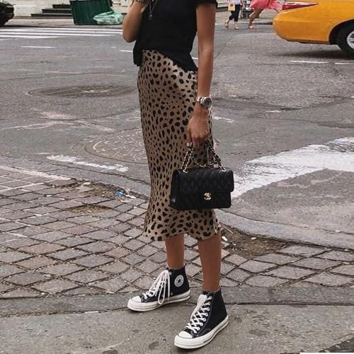 Women's Summer Midi Satin Skirt Dressy Casual High Waisted A Line Flowy Ruffle Elegant Party Skirts3