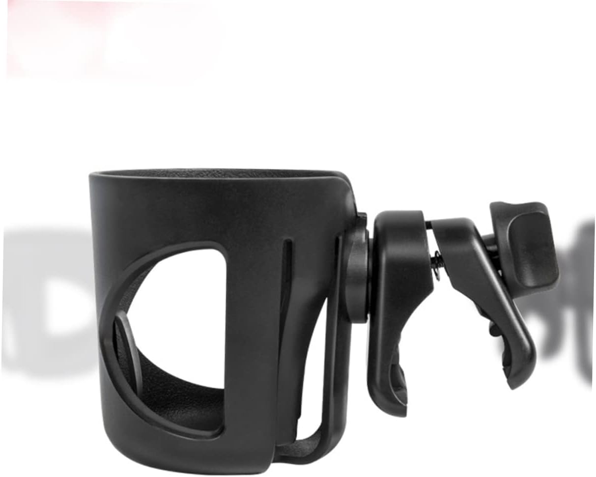 Universal Baby Stroller Cup Holder 360° Rotatable Compatible Most Strollers Black Antislip Design for Bottles and Drinks for Parents Go