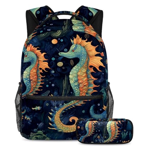 Sac à dos hippocampe polyvalent pour le collège et les sorties nature