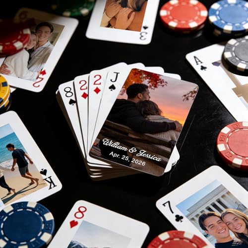Naipes personalizados para pareja aniversario boda miniatura 7