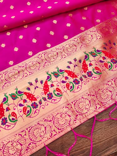 Image of DEVANGI Women's Pathni Banarasi Silk Unstitched Salwar Suit Dress Material With Dupatta