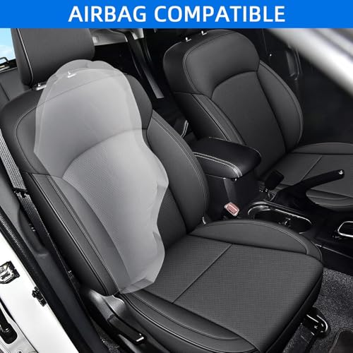 Image of IKABEVEM Custom Fit Seat Covers for Subaru Outback 2015-2019 Full Set Black