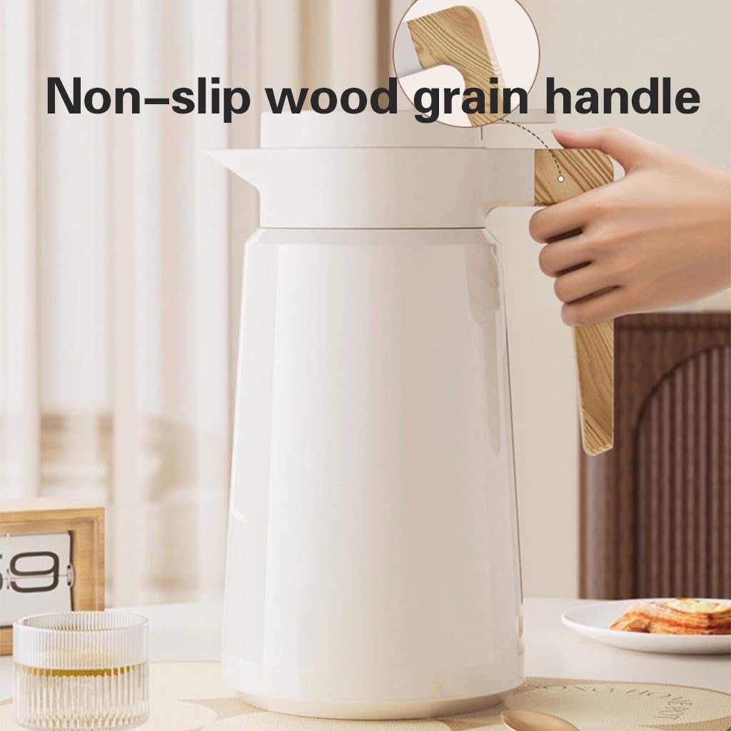 Jarra térmica para café, termo de doble pared aislada al vacío para bebidas calientes, forro de acero inoxidable para café y té