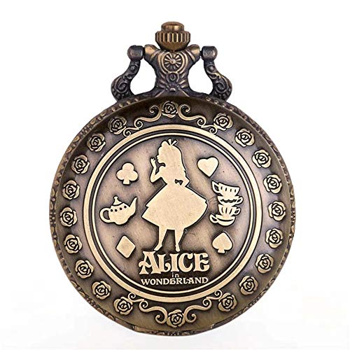 Nostalgia Movie Theme Design Alloy Quartz Pocket Watch with Chain Necklace Pendant & Gift Box